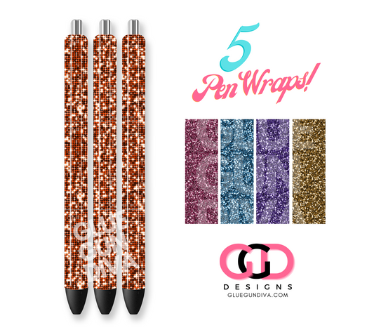 Fall Glitter Colors - Digital Pen wraps