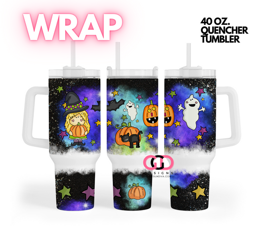 Cute Halloween Friends -   Digital tumbler wrap for 40 oz tumbler