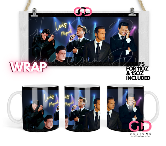 Luis Miguel - Digital mug wrap for 11 and 15 oz