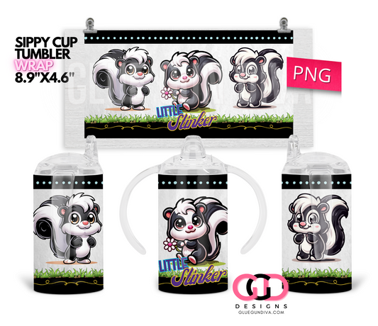 Little Stinker - Digital Sippy Cup Wrap for kid's cups 12 oz