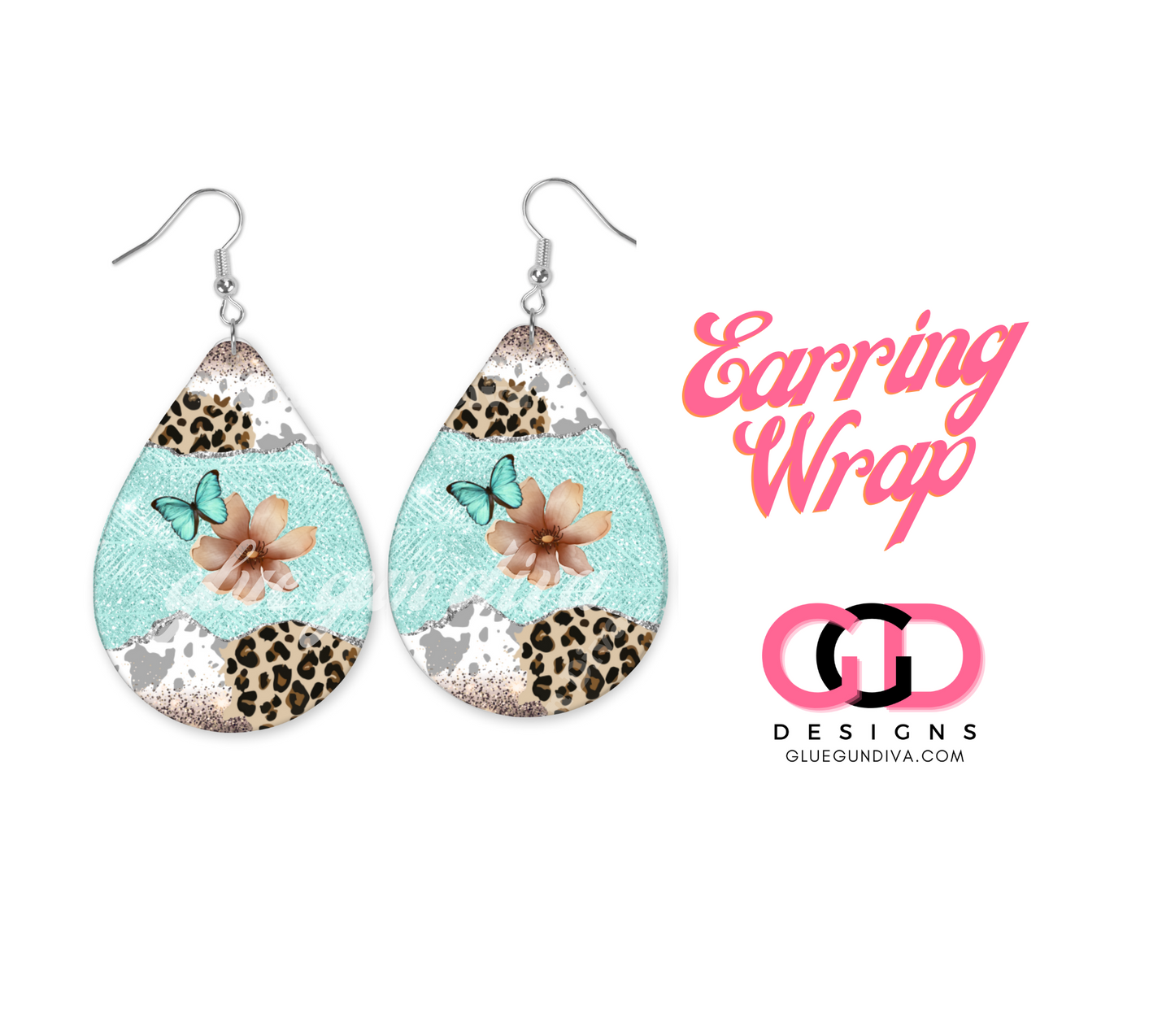 Animal Print and Butterfly - Earring Design