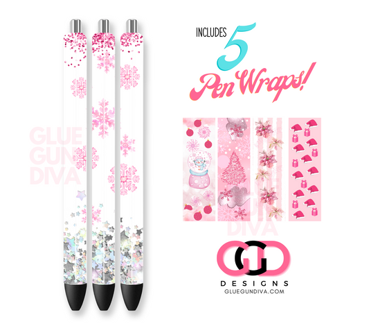 Pink Christmas - Digital Pen wraps