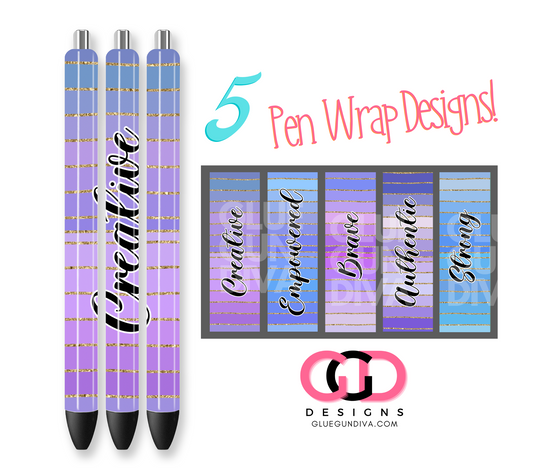 Positive Words English- Digital Pen wraps