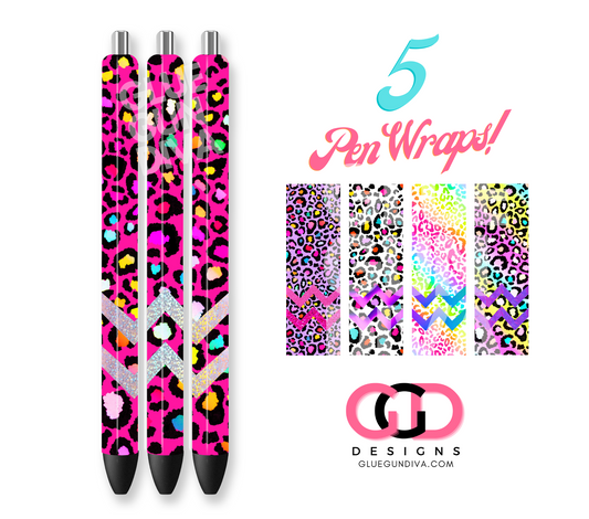 Neon Animal Print - Digital Pen wraps