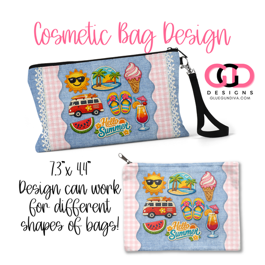 Summer Patches -   Digital image for Cosmetic Bags