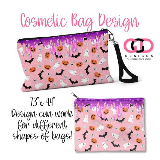 Cute Halloween Drip-   Digital image for Cosmetic Bags