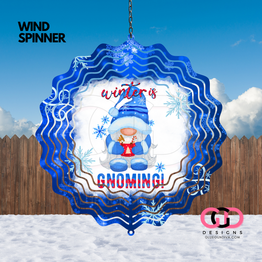 Winter is Gnoming-   Digital image for an 8 Inch Wind Spinner