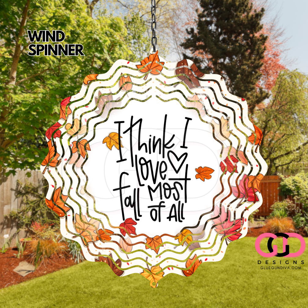 I think I love fall most of all-   Digital image for an 8 Inch Wind Spinner