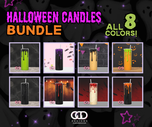 Halloween Wax Drip Candles BUNDLE - 8 images