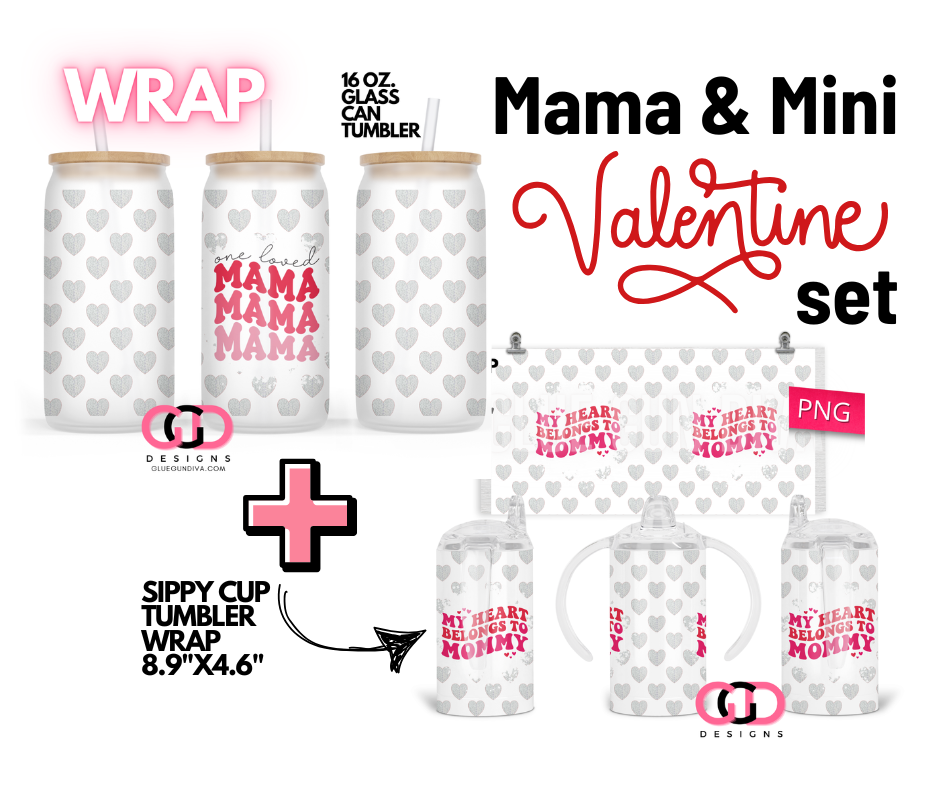 MAMA & MINI Valentine Set - 2 images BUNDLE