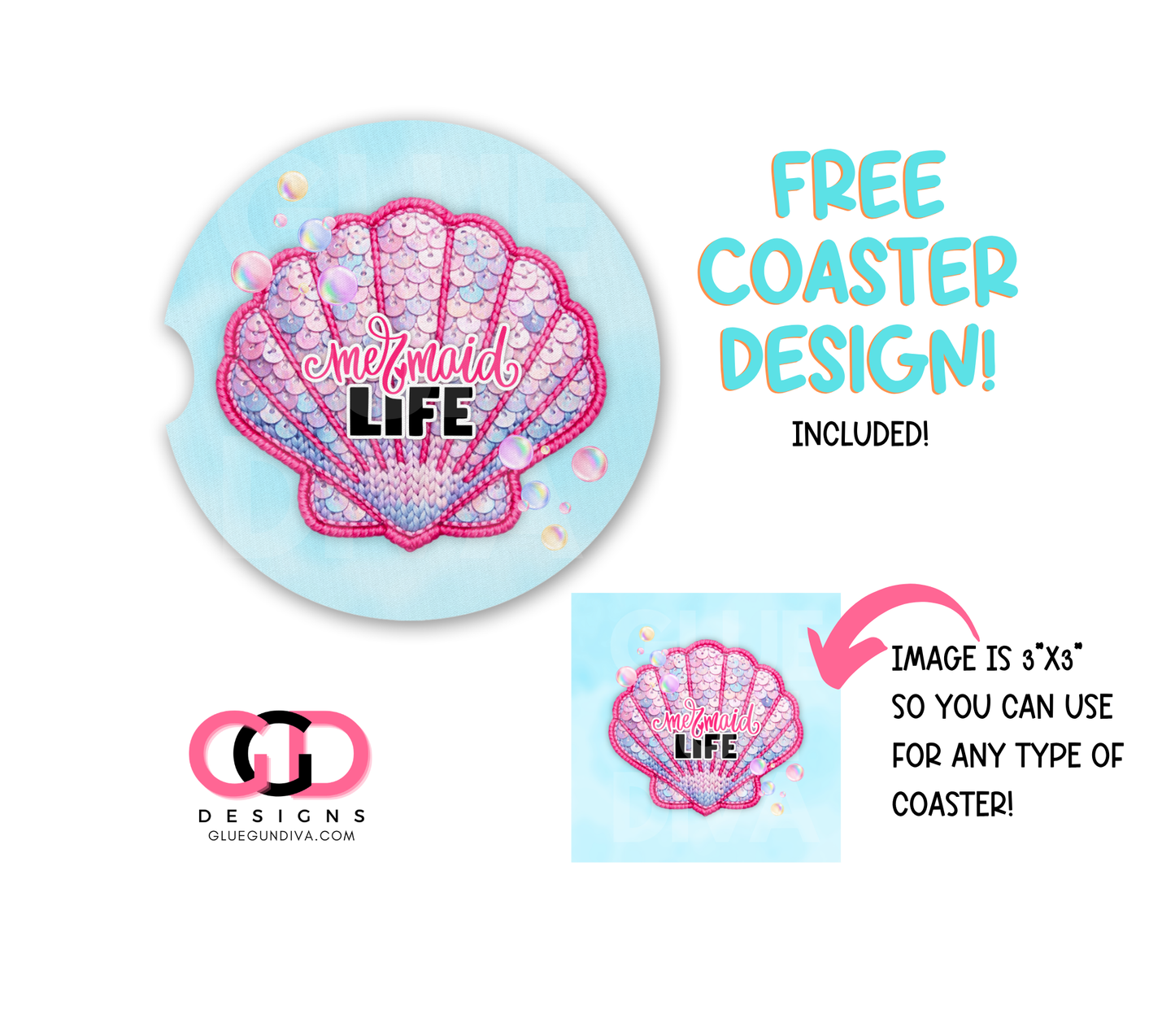 Mermaids Have More Fun -   Digital tumbler wrap for 20 oz skinny straight tumbler