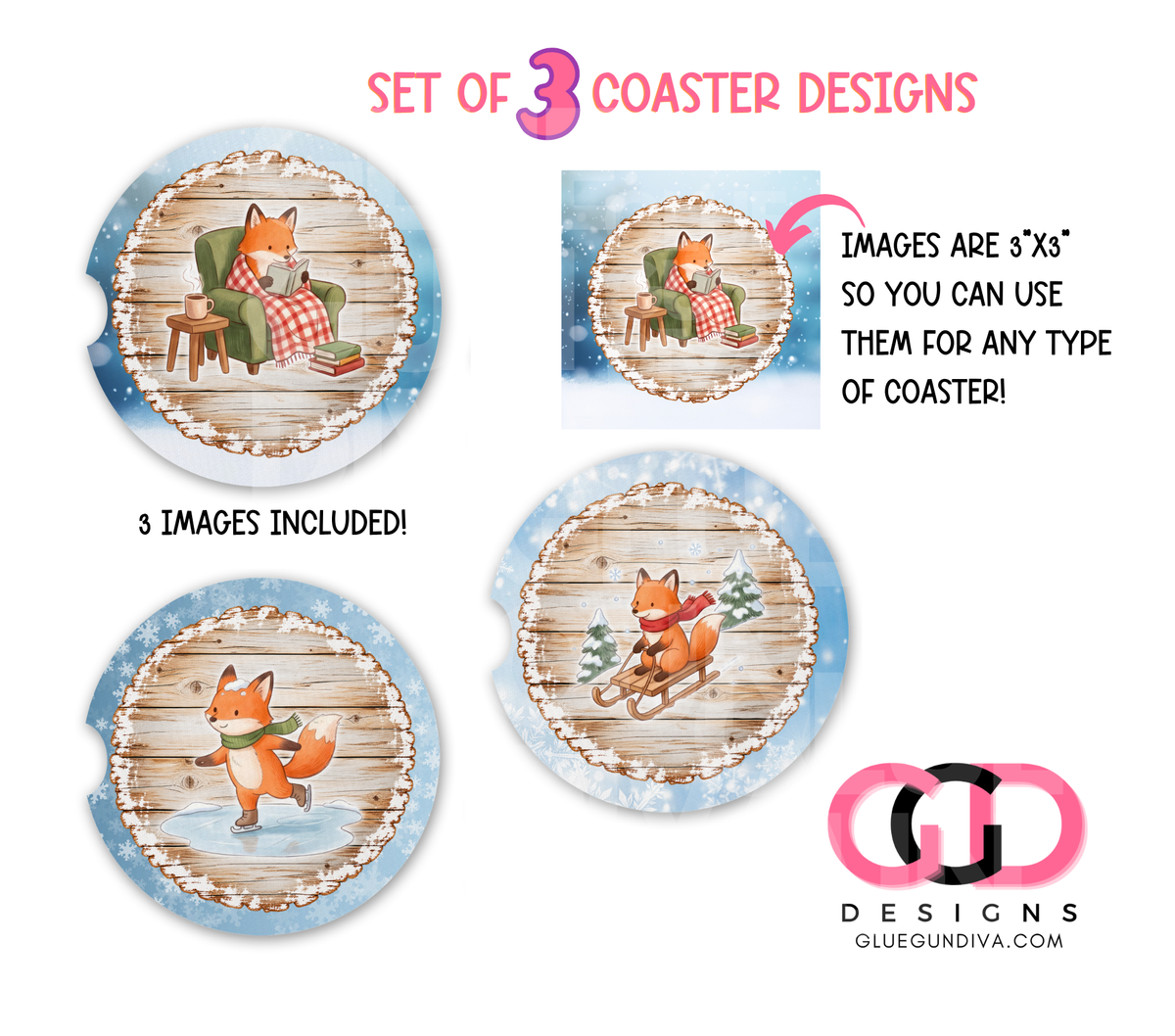 Winter Fox - Designs for Coasters