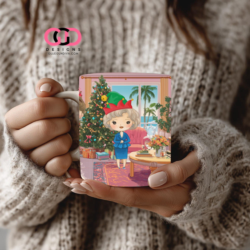 Stay Golden this Christmas - Digital mug wrap for 11 and 15 oz