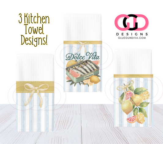 La Dolce Vita 3 designs -  Design for Kitchen Towel