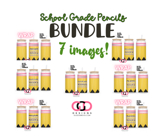 School Grade Pencils - 7 images BUNDLE