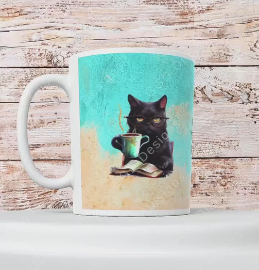 Snarky Cat - Digital mug wrap for 11 and 15 oz