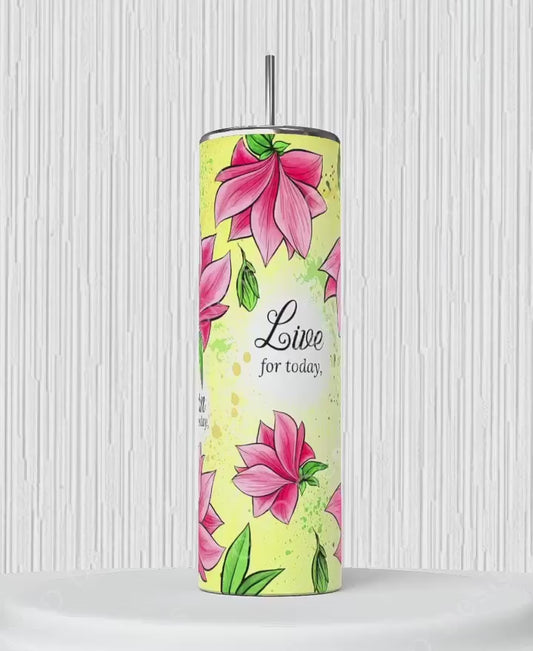 Learn Live Hope-   Digital tumbler wrap for 20 oz skinny straight tumbler