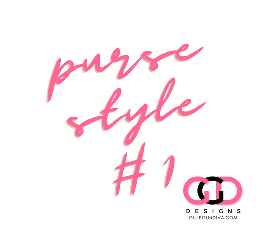 Purse Style #1-   Digital tumbler wrap for 20 oz skinny straight tumbler