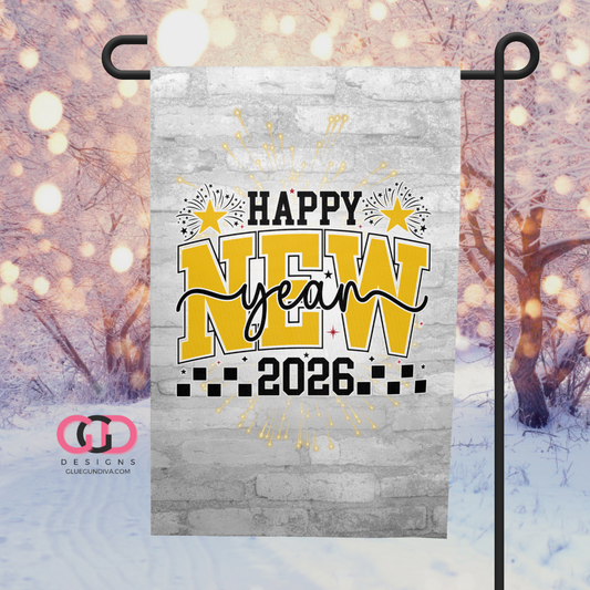 Happy New Year 2026 -  Garden Flag Designs