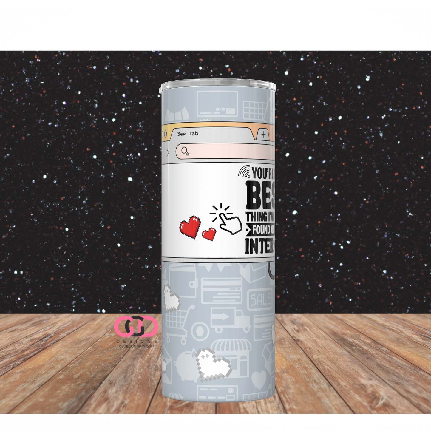 Best thing on the internet -  Digital tumbler wrap for 20 oz skinny straight tumbler