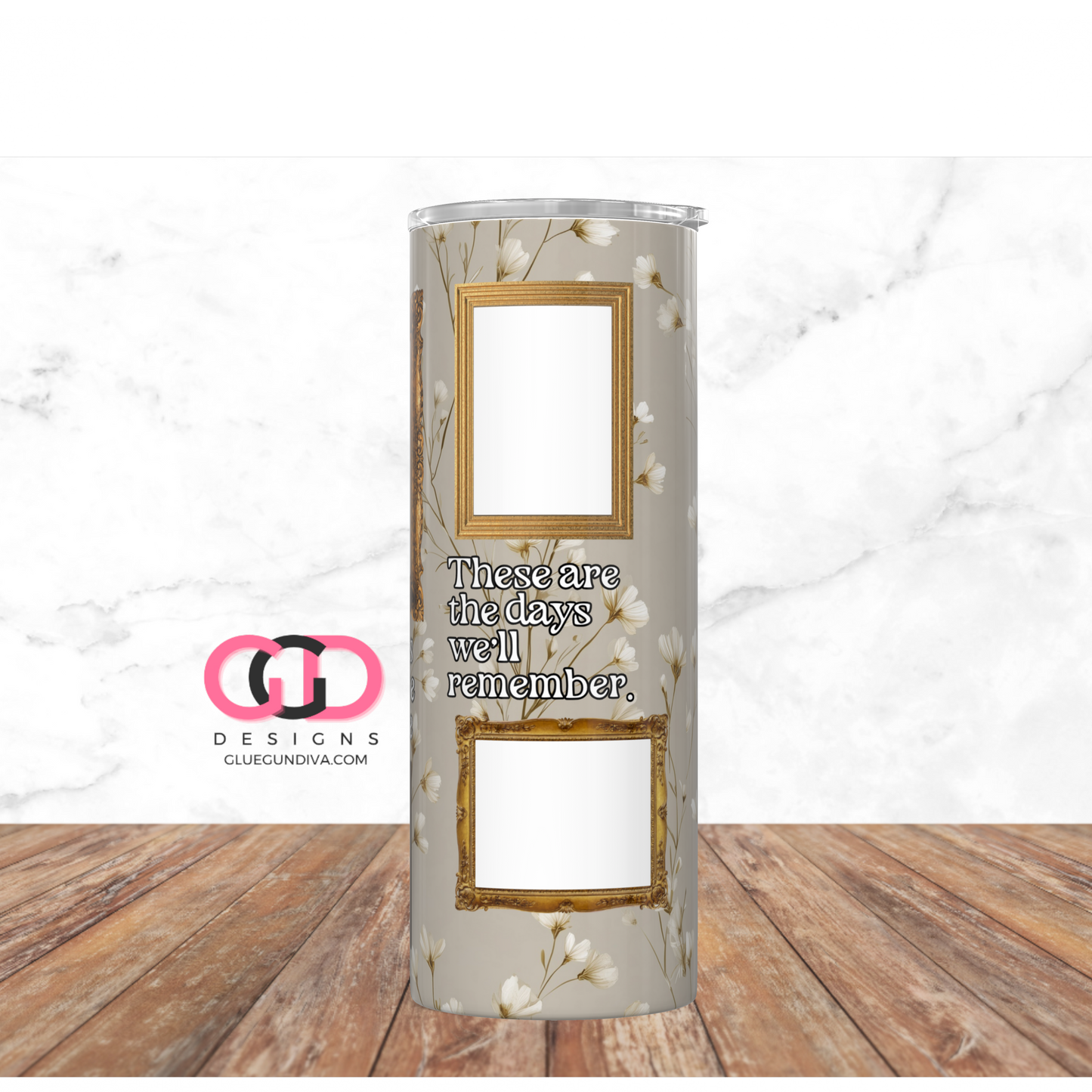 Family Portraits -   Digital tumbler wrap for 20 oz skinny straight tumbler