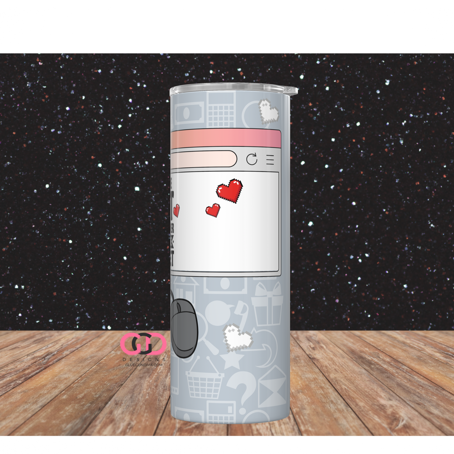 Best thing on the internet -  Digital tumbler wrap for 20 oz skinny straight tumbler