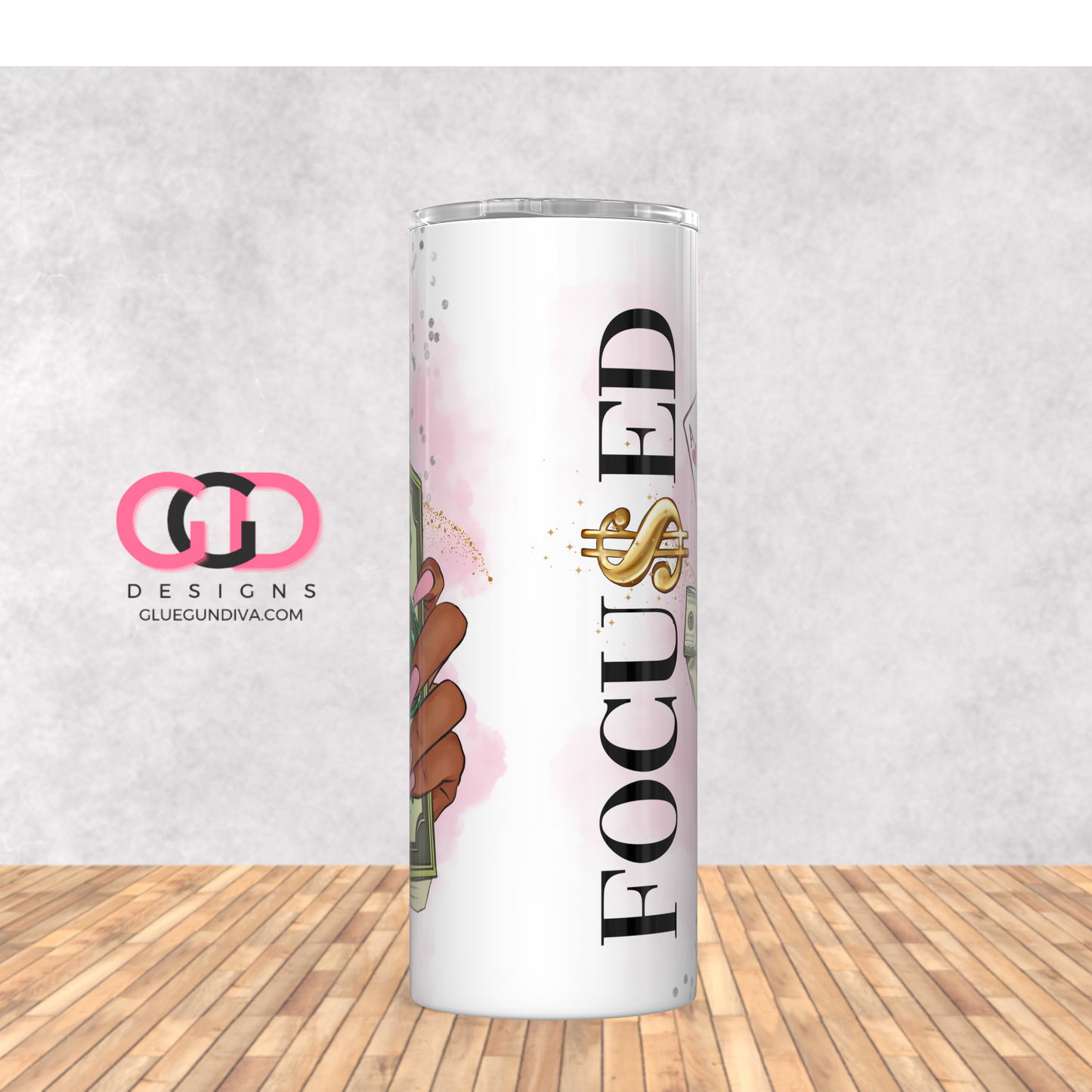 Focused on mine 1 -  Digital tumbler wrap for 20 oz skinny straight tumbler