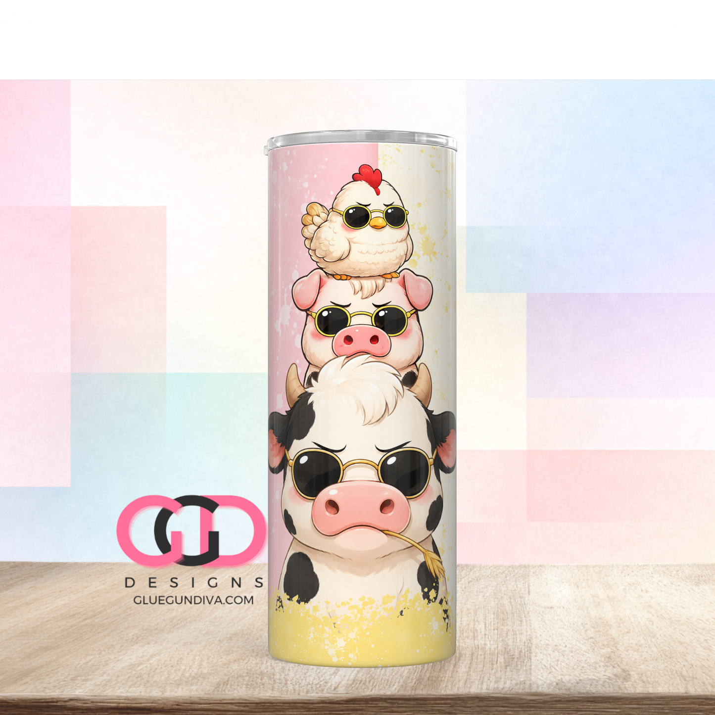 All Peopled Out Vertical -  Digital tumbler wrap for 20 oz skinny straight tumbler