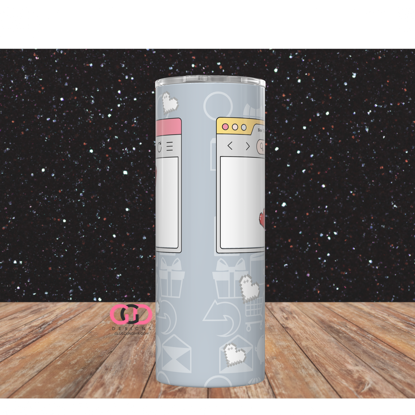 Best thing on the internet -  Digital tumbler wrap for 20 oz skinny straight tumbler