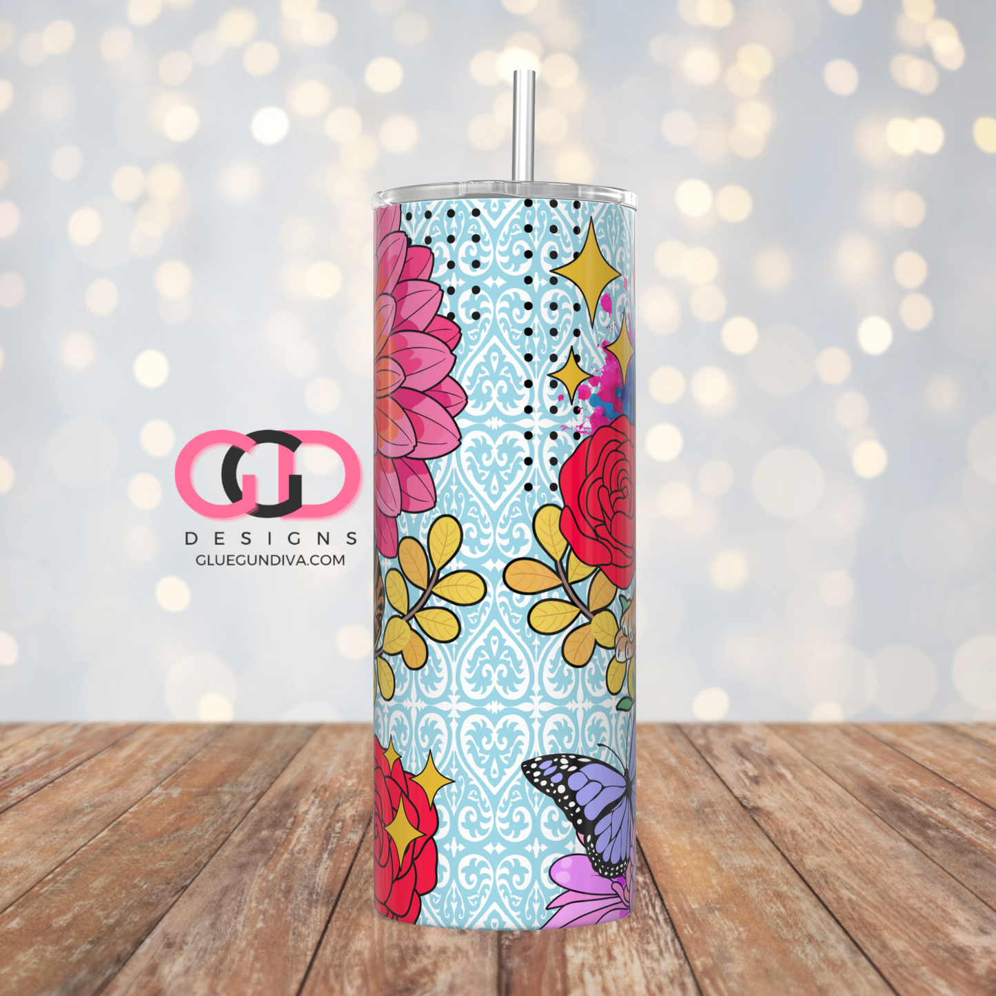 Be Bold - Digital tumbler wrap for 20 oz skinny straight tumbler