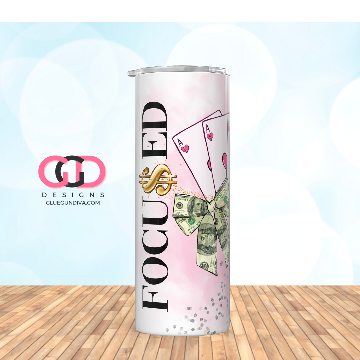 Focused on mine 2 -  Digital tumbler wrap for 20 oz skinny straight tumbler