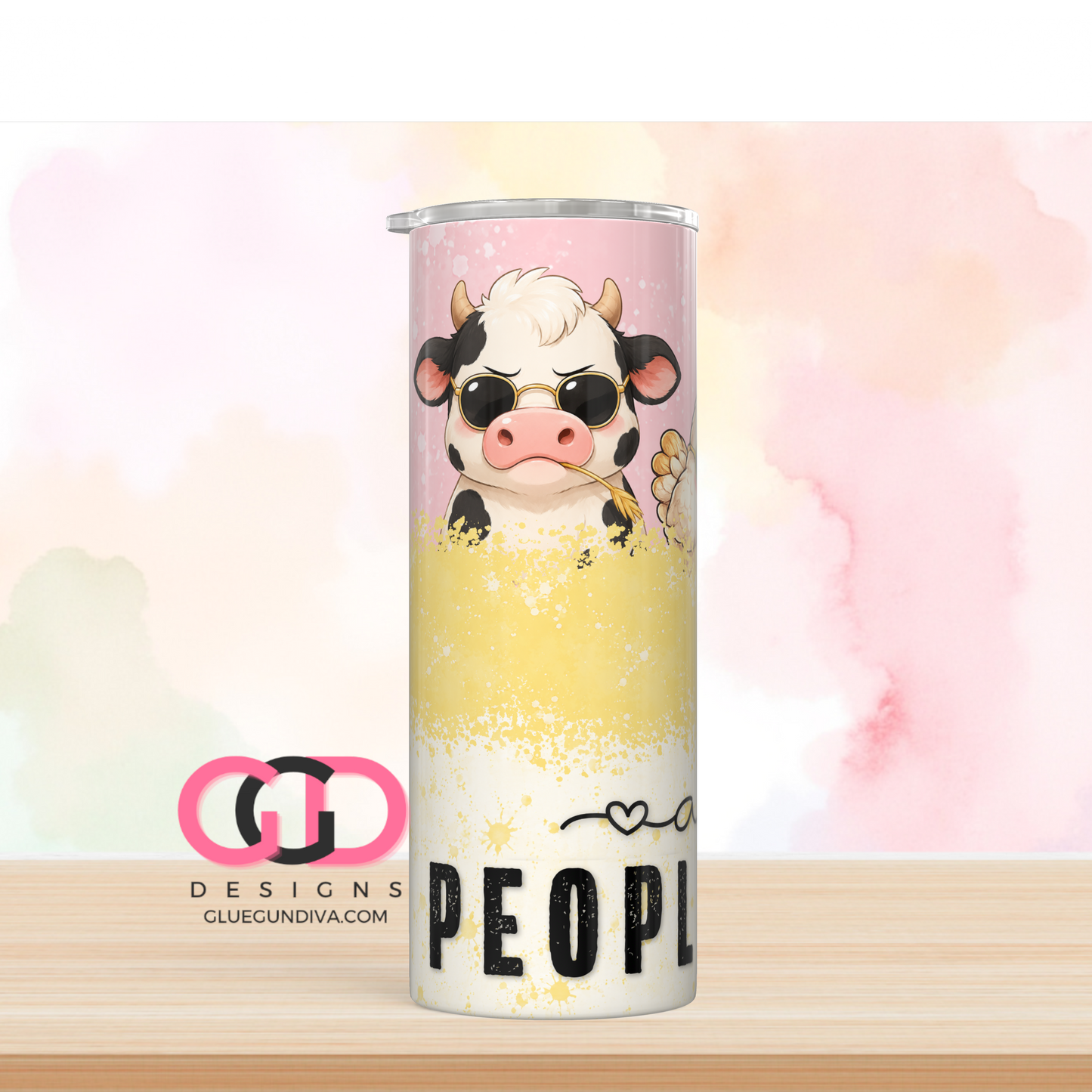 All Peopled Out -  Digital tumbler wrap for 20 oz skinny straight tumbler