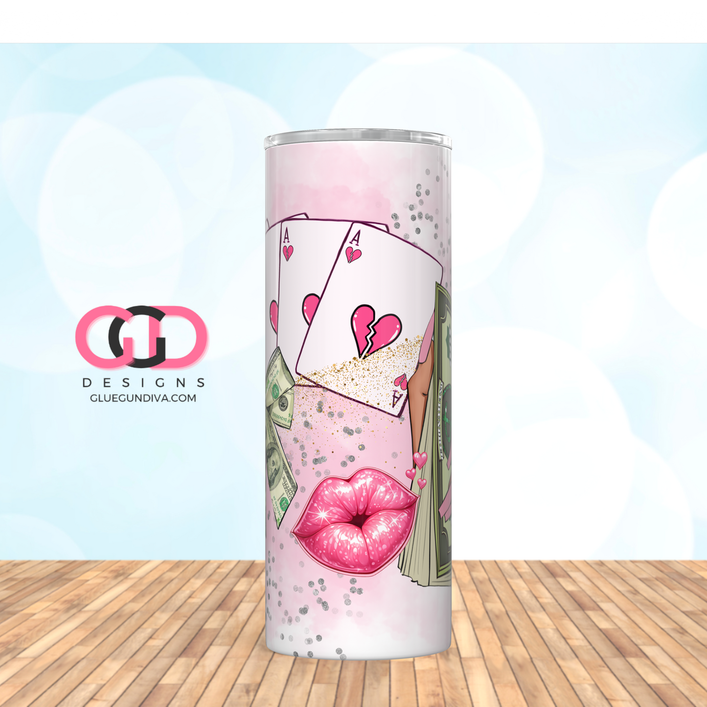 Focused on mine 2 -  Digital tumbler wrap for 20 oz skinny straight tumbler