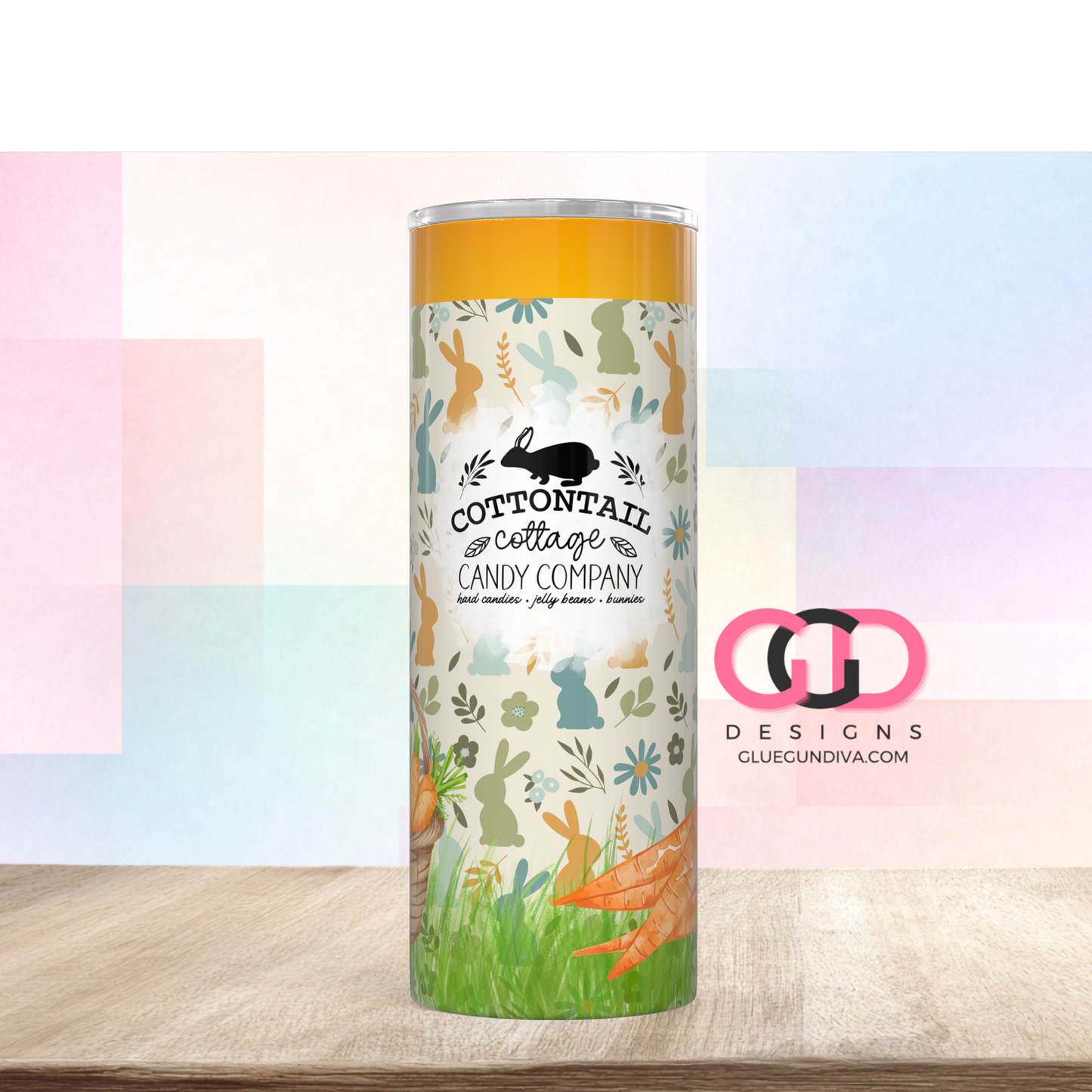 Cottontail Cottage Candy Co -   Digital tumbler wrap for 20 oz skinny straight tumbler