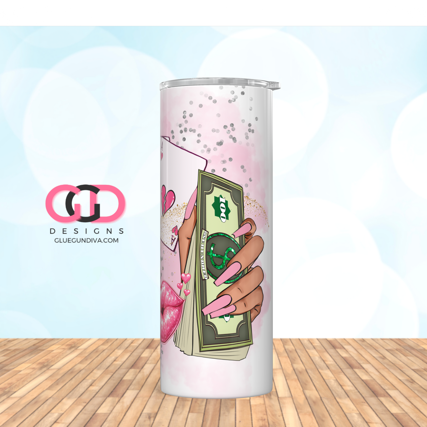 Focused on mine 2 -  Digital tumbler wrap for 20 oz skinny straight tumbler