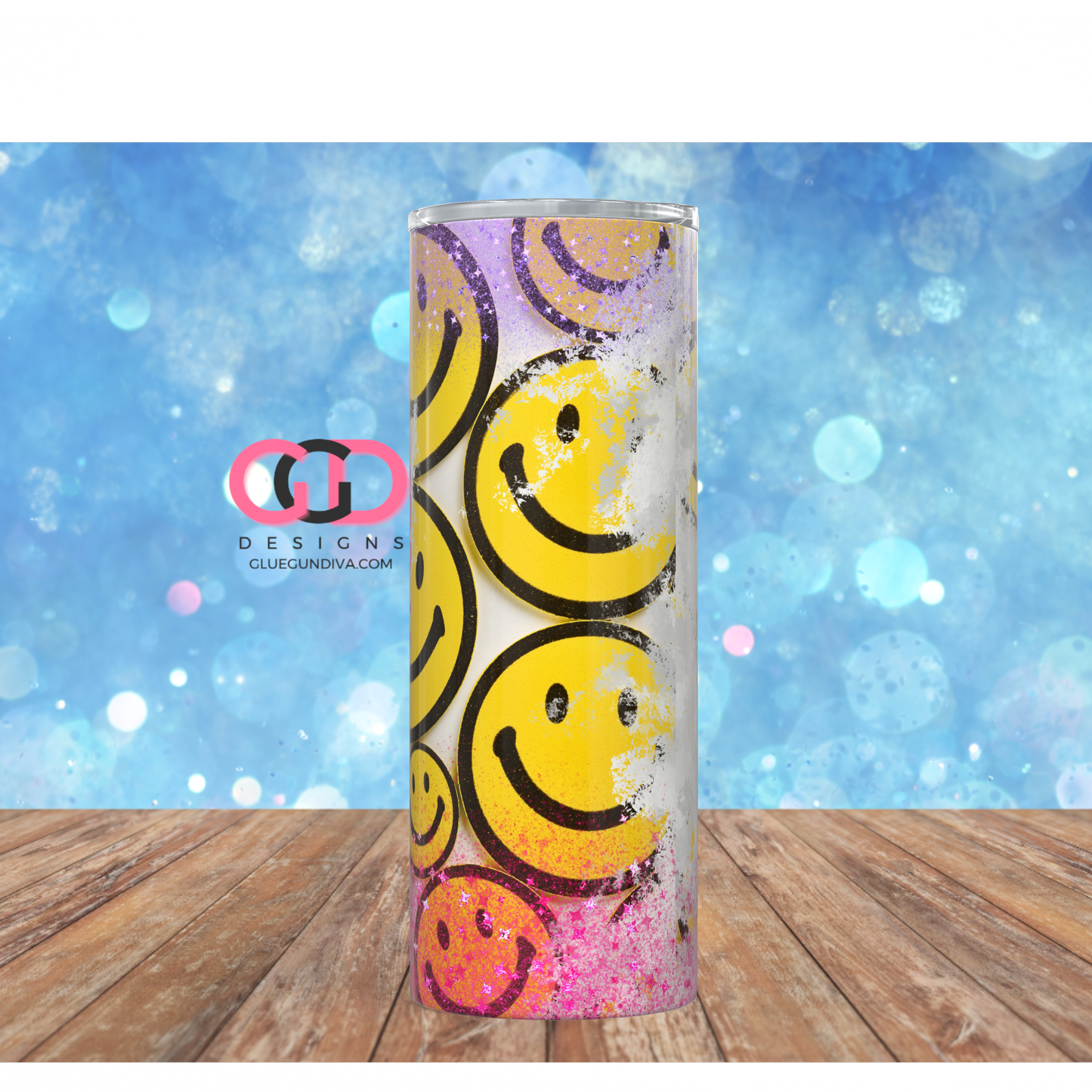 Living my best life - Digital tumbler wrap for 20 oz skinny straight tumbler
