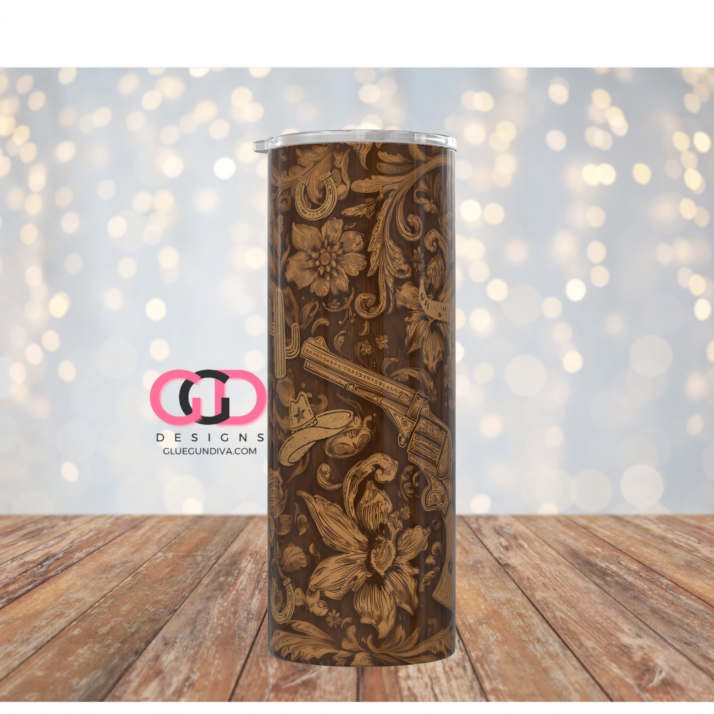 Western Pattern -  Digital tumbler wrap for 20 oz skinny straight tumbler (Copy)