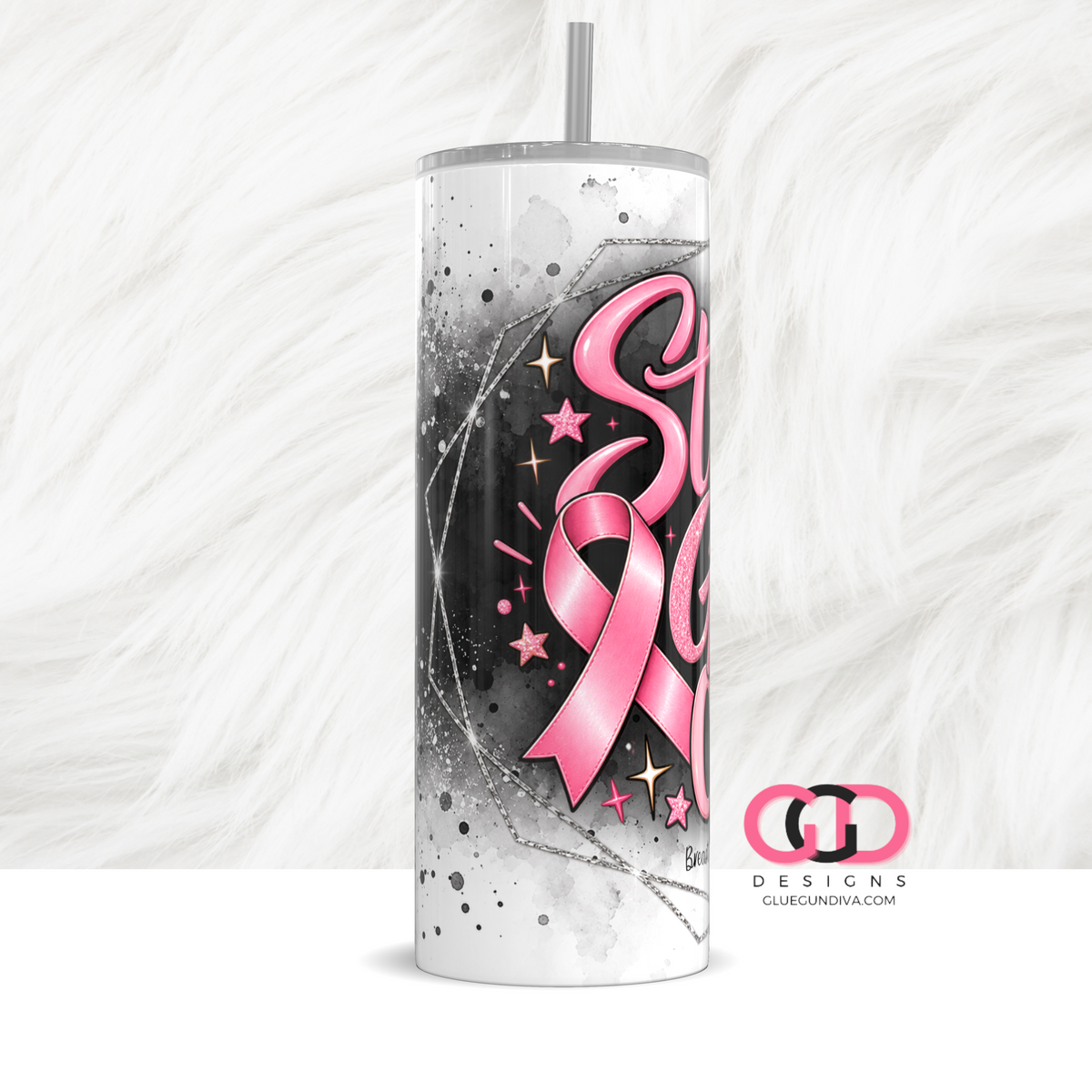 Strong Girls Club - Digital tumbler wrap for 20 oz skinny straight tumbler