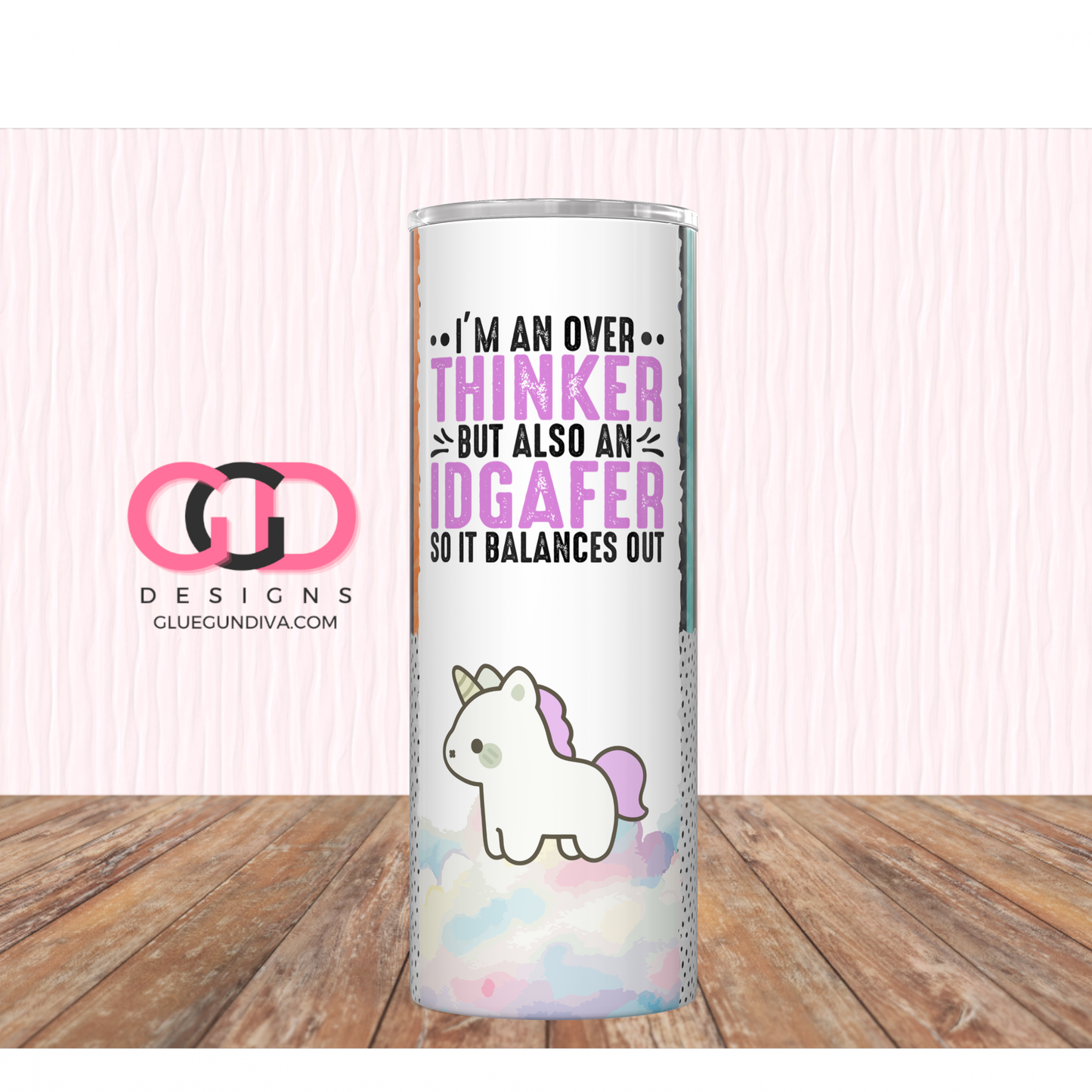 It Balances Out -Digital tumbler wrap for 20 oz skinny straight tumbler