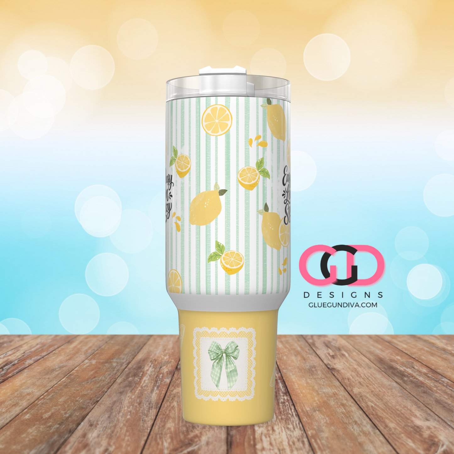 Easy Peasy Lemon Squeezy -   Digital tumbler wrap for 40 oz tumbler