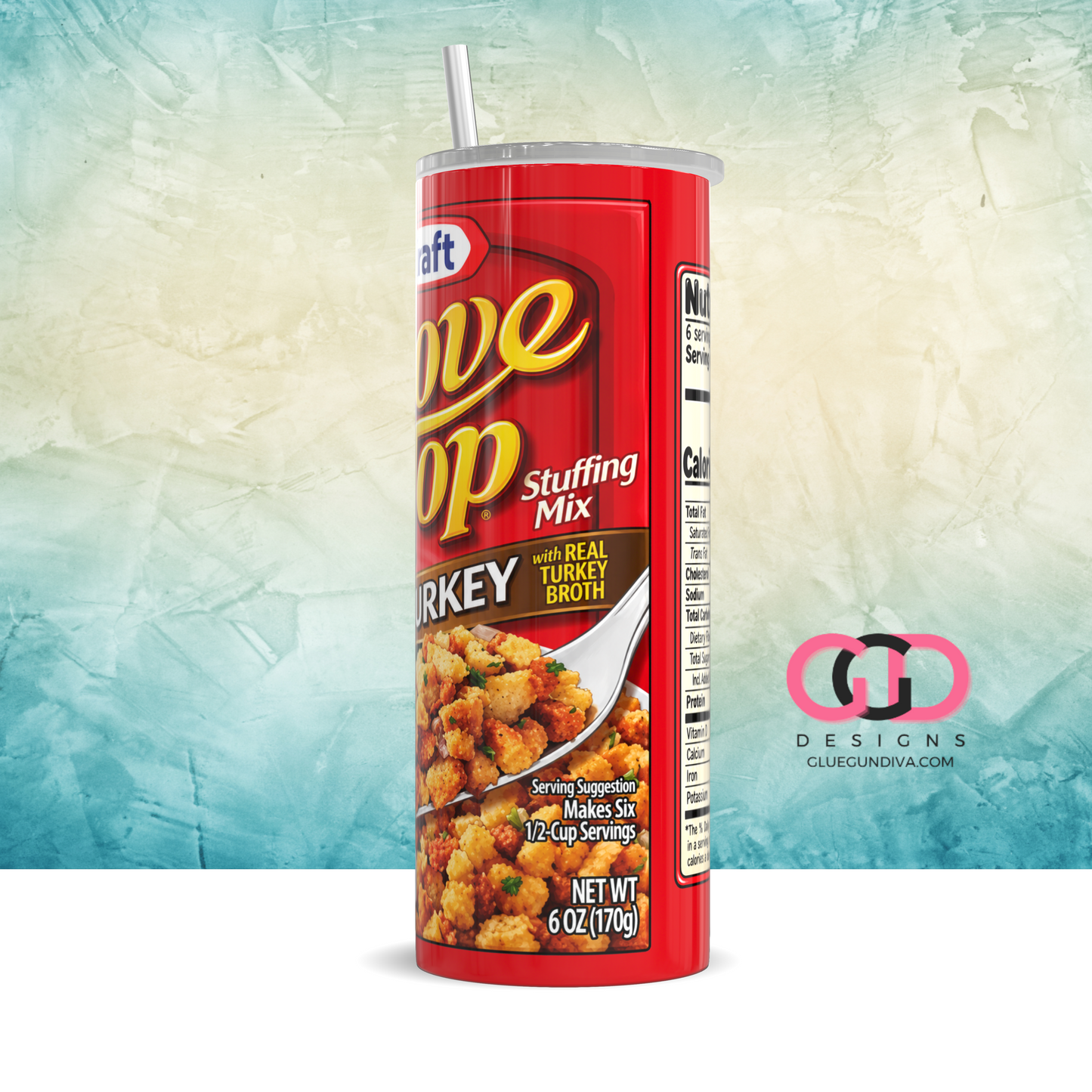 Stove Top Box - Digital tumbler wrap for 20 oz skinny straight tumbler