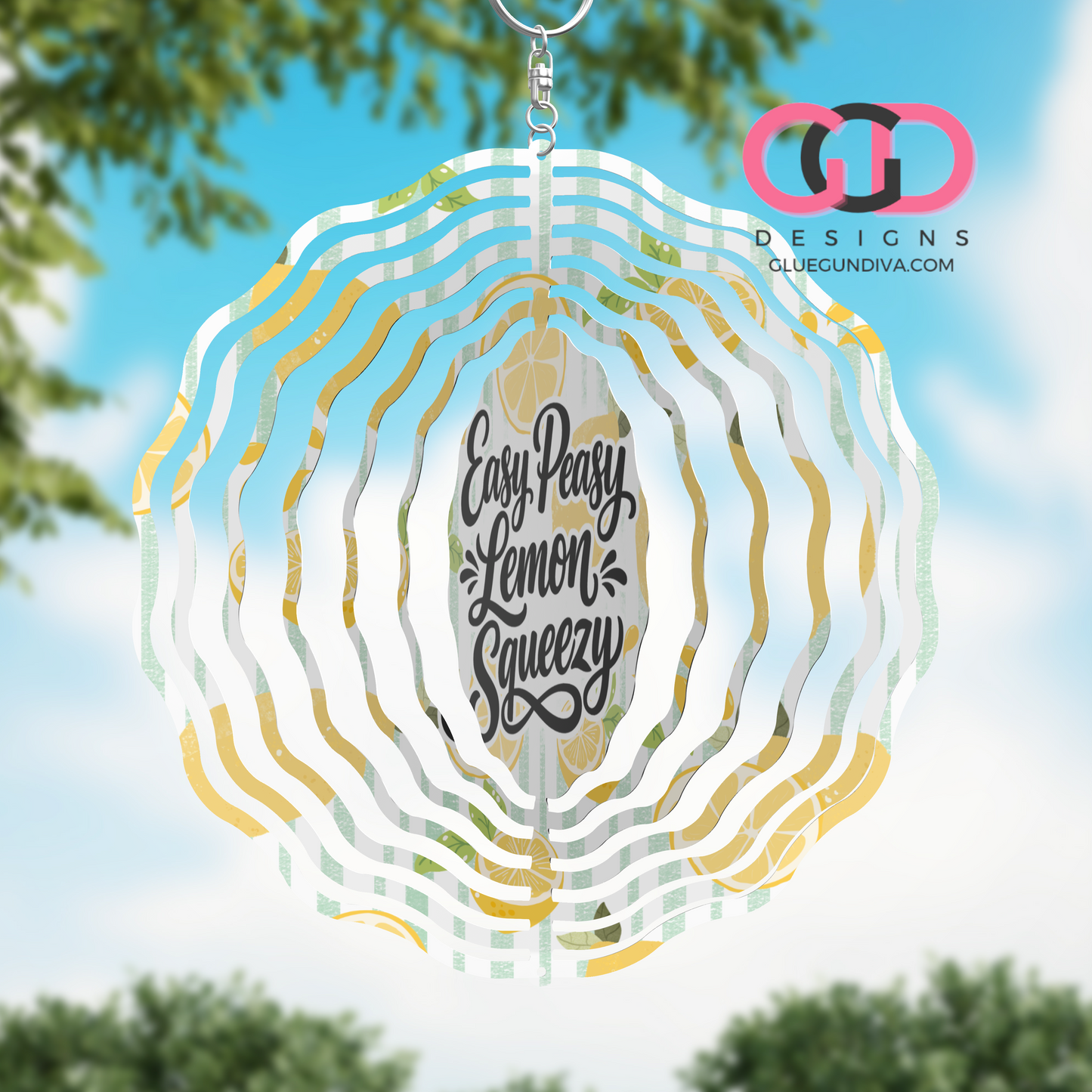 Easy Peasy Lemon Squeezy -   Digital image for an 8 Inch Wind Spinner