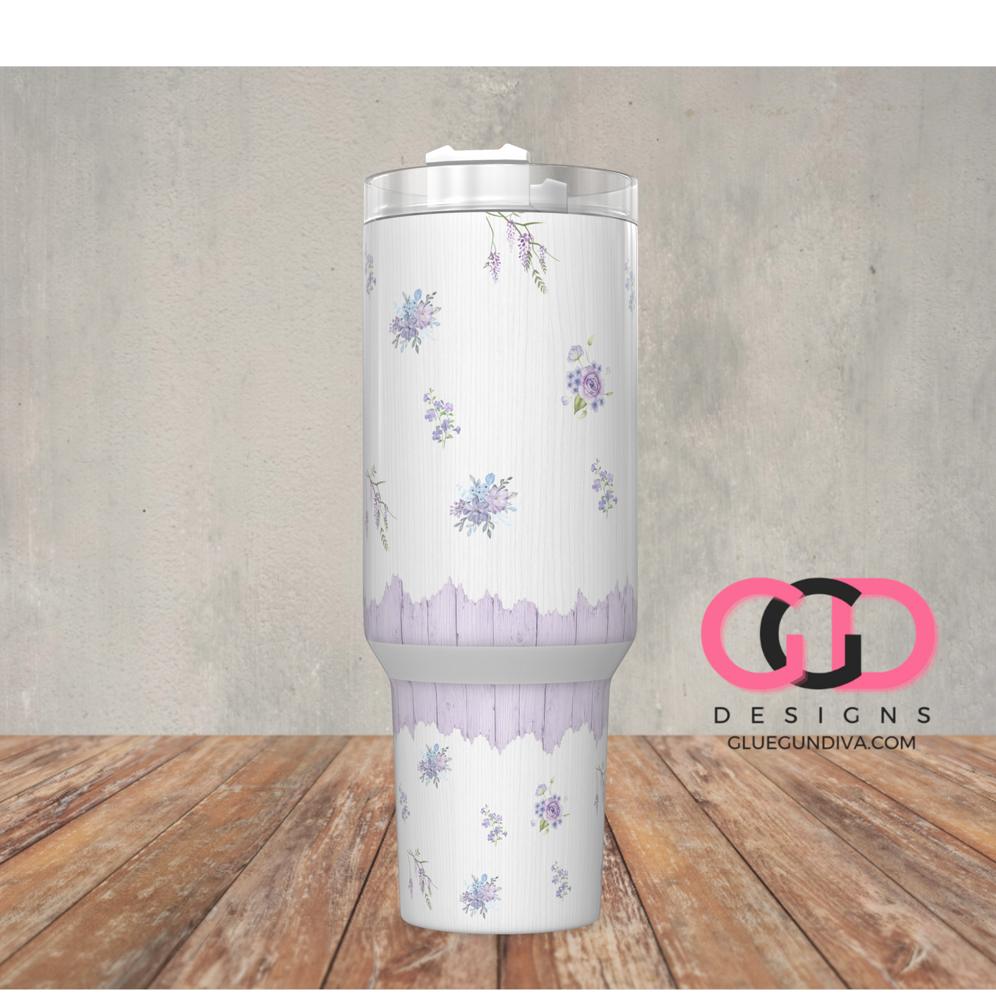 Lilac Blooms -   Digital tumbler wrap for 40 oz tumbler