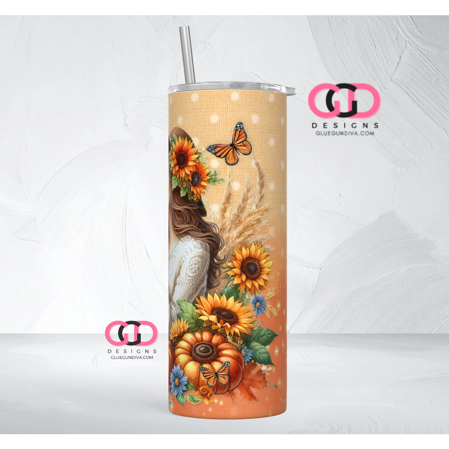 Magic of Fall 2 -   Digital tumbler wrap for 20 oz skinny straight tumbler