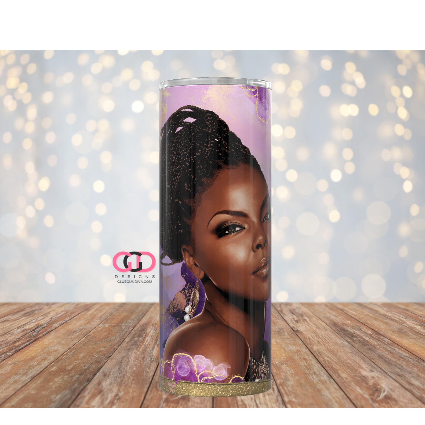 Dark Skin Magic-   Digital tumbler wrap for 20 oz skinny straight tumbler