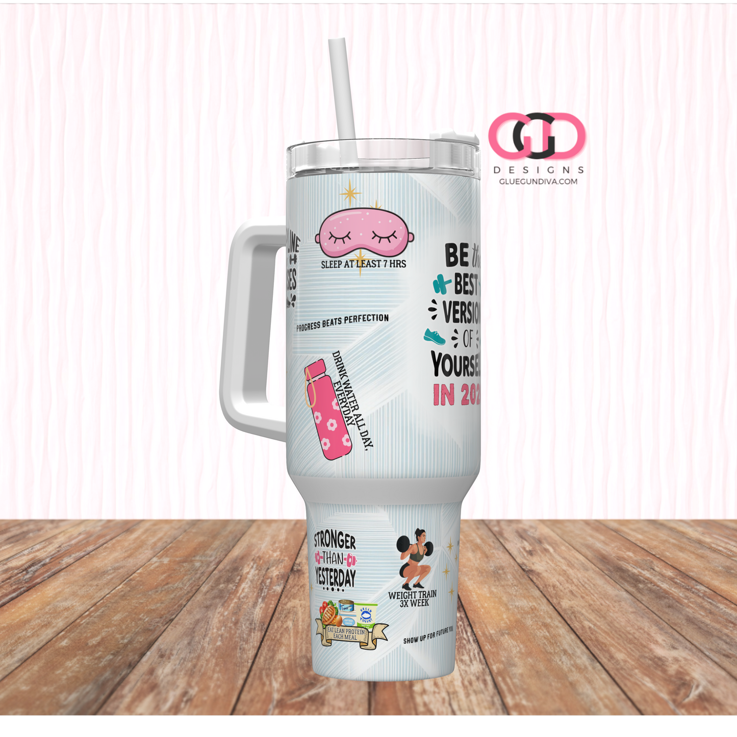 Best Version of Yourself 2026 -   Digital tumbler wrap for 40 oz tumbler