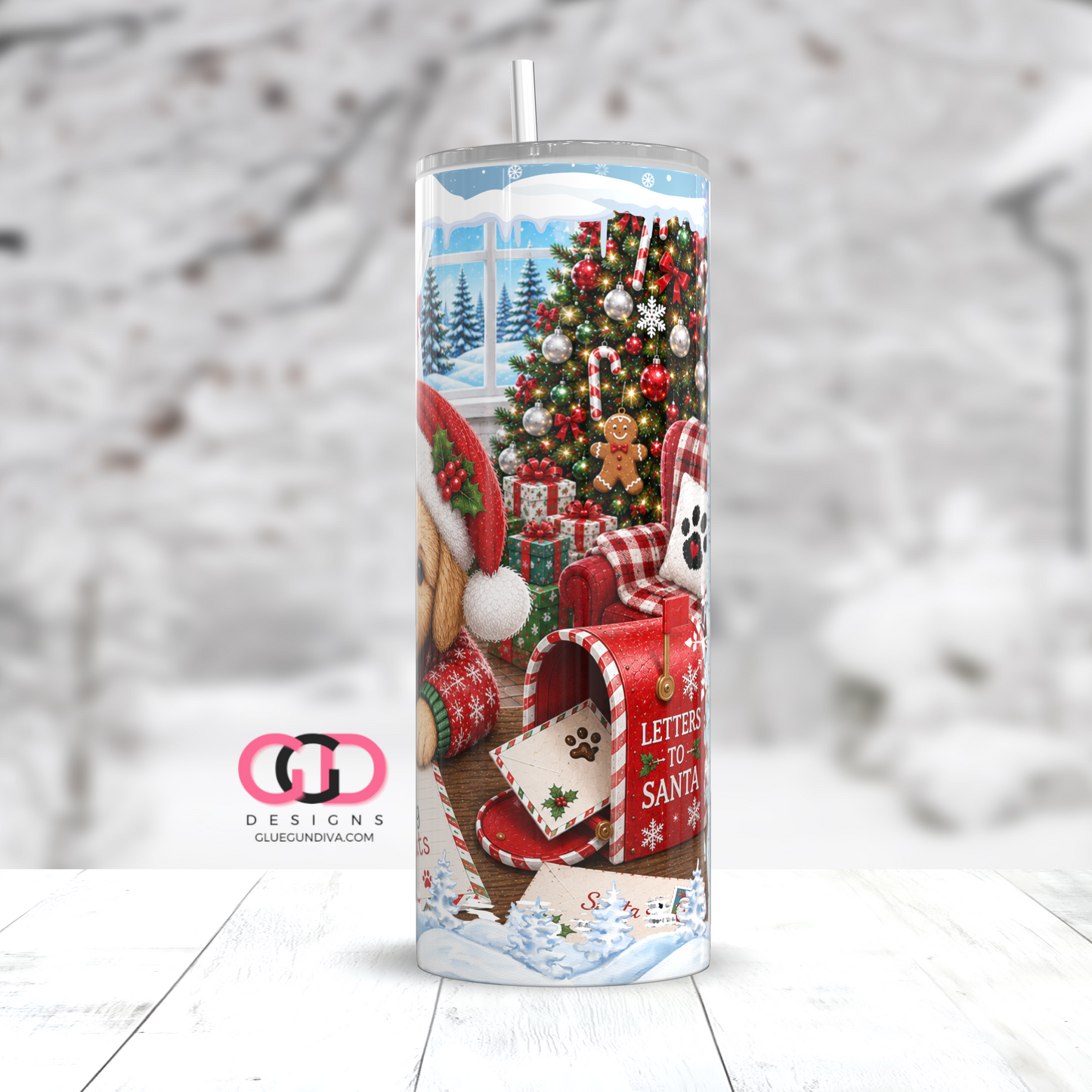 Just bring treats -  Digital tumbler wrap for 20 oz skinny straight tumbler