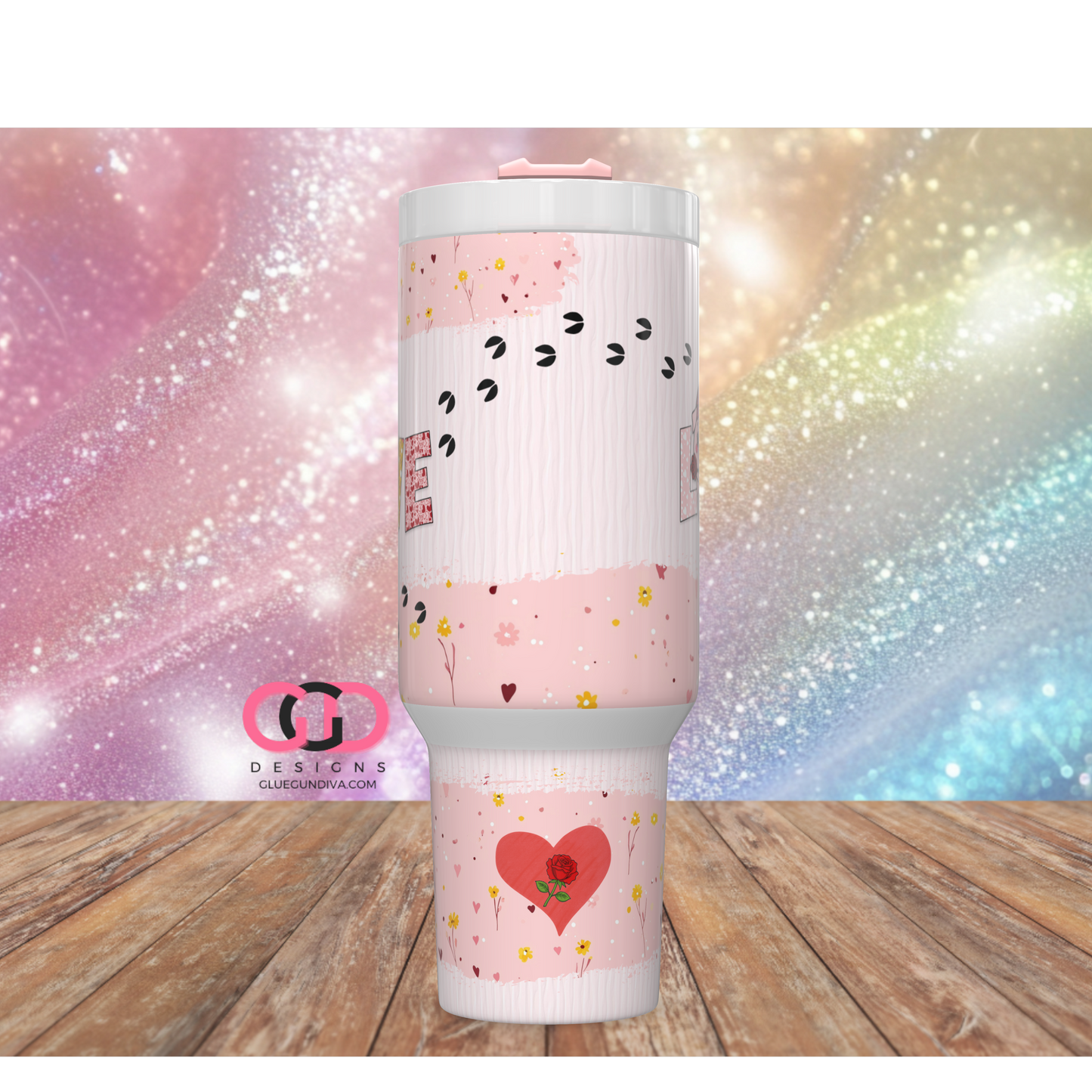 Piggy Love -   Digital tumbler wrap for 40 oz tumbler