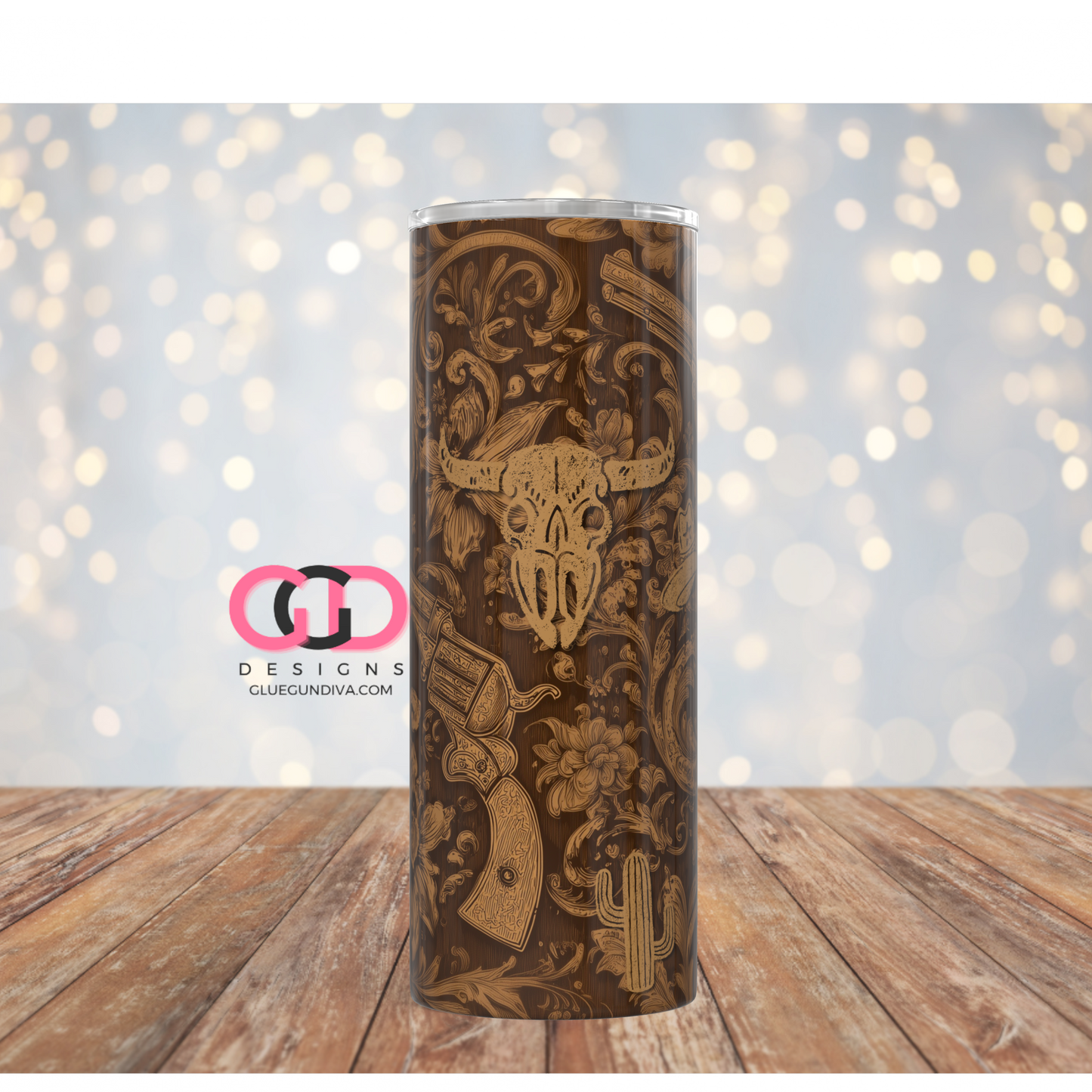 Western Pattern -  Digital tumbler wrap for 20 oz skinny straight tumbler (Copy)