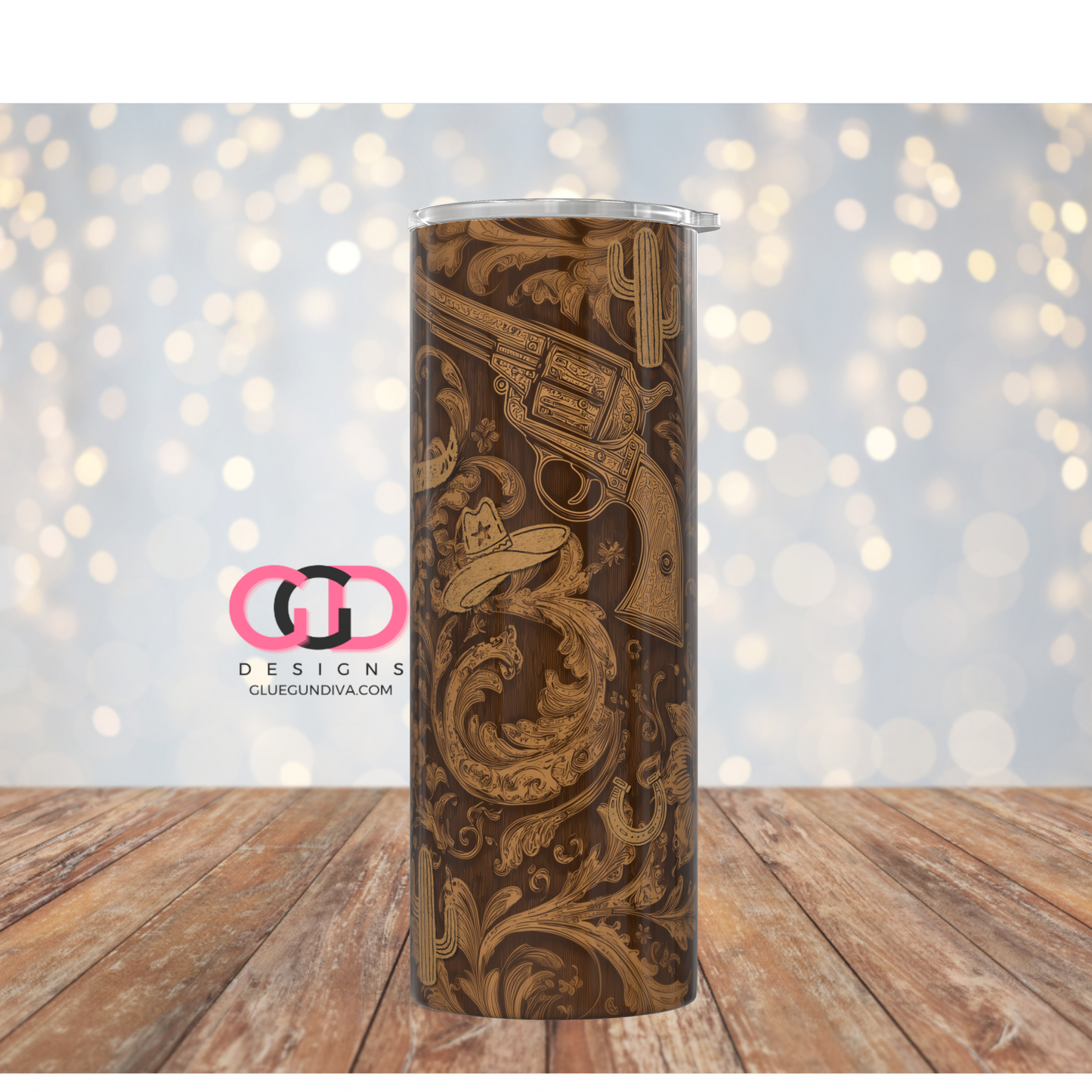 Western Pattern -  Digital tumbler wrap for 20 oz skinny straight tumbler (Copy)
